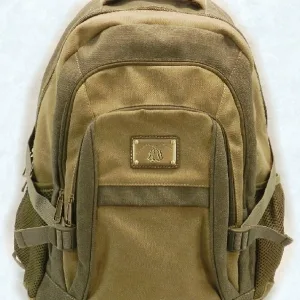 Green & Khaki Canvas Backpack