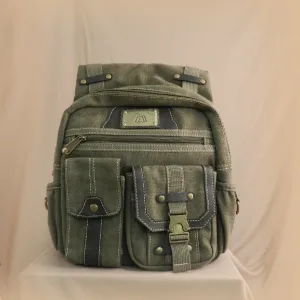 GREEN CANVAS BACKPACK