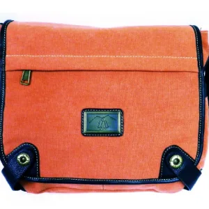 CORAL CANVAS PURSE/SHOULDER BAG..11.5"H X 12"W