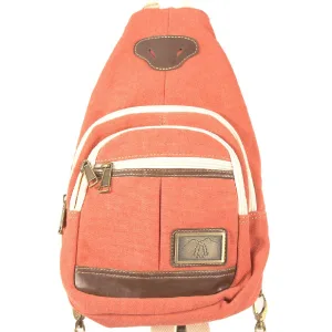 CORAL CANVAS SLING PURSE/ BACKPACK 13X9