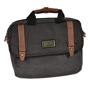 14.2" BLACK CANVAS COMPUTER BAG
