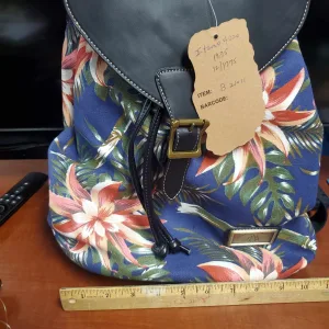 14" FLORAL CANVAS BACKPACK