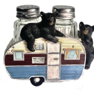 CAMPER/BEARS SALT & PEPPER  SET 4.5"W