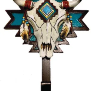 SOUTHWESTERN SKULL HOOK 6.4"H
