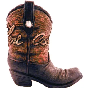 Cowgirl boot pencil cup 4.5"