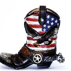4.5" BOOT W/ EAGLE & FLAG