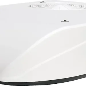 Coleman Mach 8 Plus 13,500 BTU Low Profile RV Air Conditioner with Heat Pump & Condensate Pump, Polished White