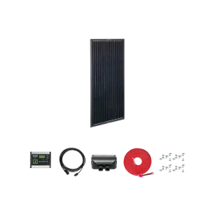 Zamp Solar Obsidian Series 100W Solar Panel Deluxe Kit with 40A PWM Controller (KIT1033)