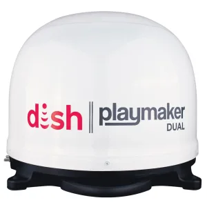Winegard DISH Playmaker Dual Portable Satellite Antenna, White (PL-8000)