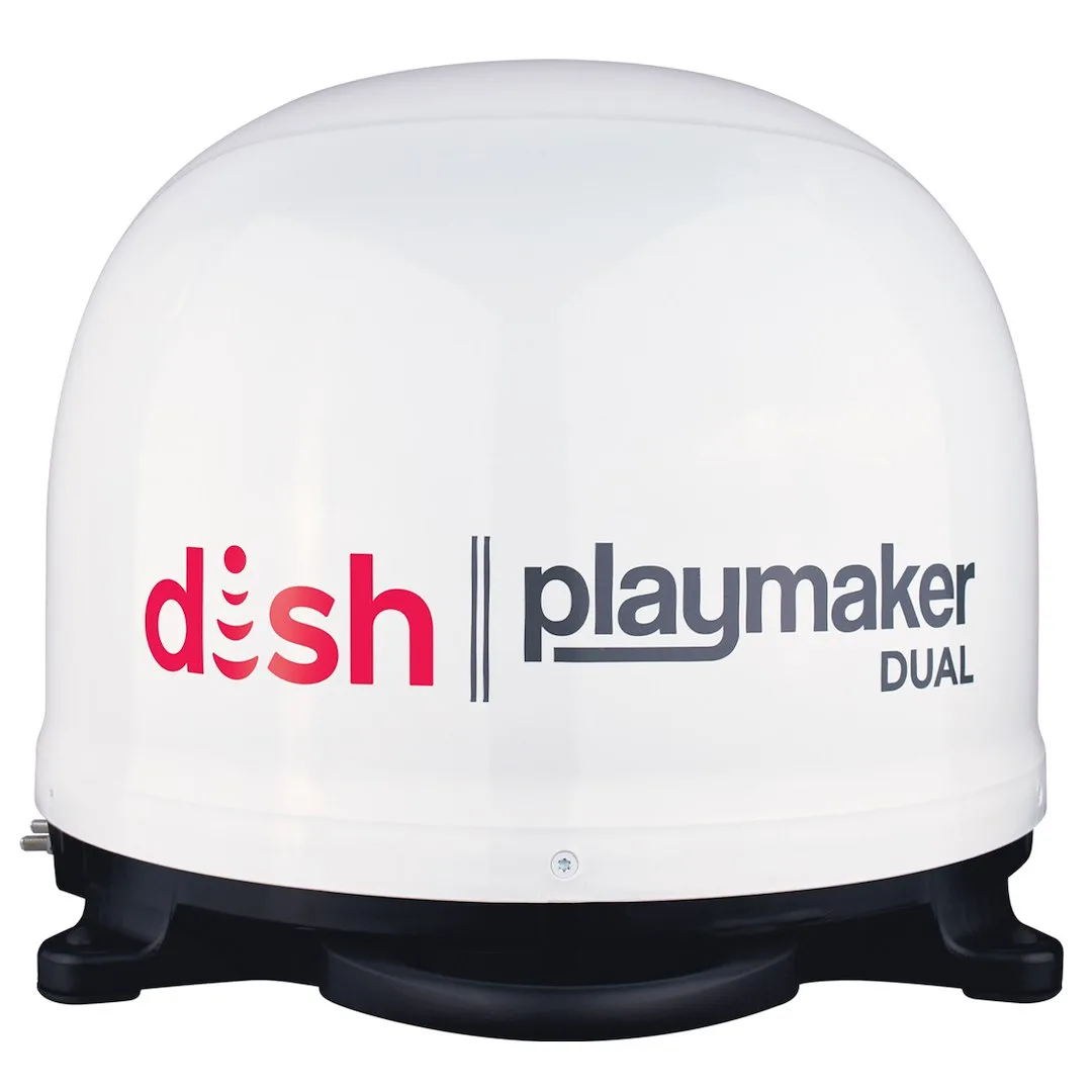 Winegard DISH Playmaker Dual Portable Satellite Antenna, White (PL-8000)