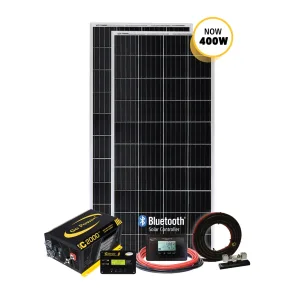 Go Power! Solar Elite 400W RV Solar Charging System with 2000W Pure Sine Inverter