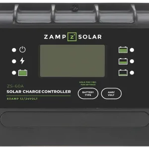 Zamp Solar 60A 5-Stage PWM Solar Charge Controller with Remote Display (ZS-60A)